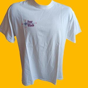 Vintage T-shirt Large Four Winds Aviation Flight School Colorado Hanes 1990's